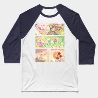 Tea and Flowers Baseball T-Shirt